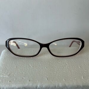 Juicy Couture oval glasses frame brown exterior with pink interior JuicyCouture